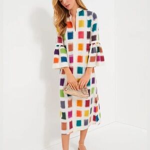 De Castro x Tuckernuck Rainbow Parampara Dress Organic Cotton Midi Size XL
